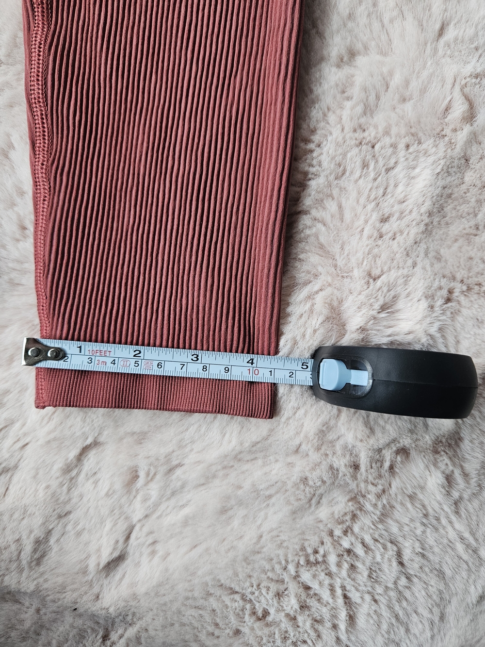 CK Seamless High-Waist Ribbed Leggings - Dusty Rose - Picture 16 of 16